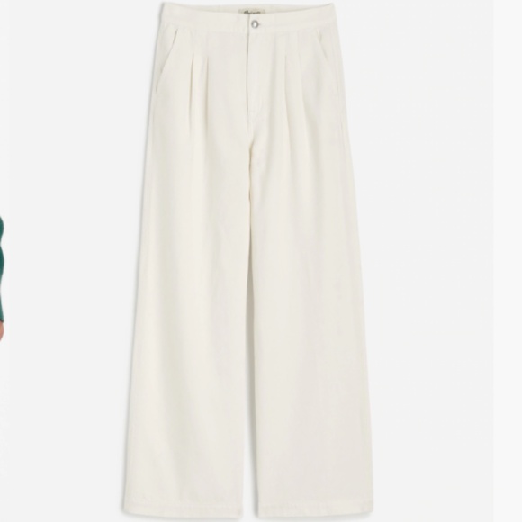 Madewell Harlow Wide Leg High Rise Jean, Cream, Size 27 (NWT) - Picture 1 of 6